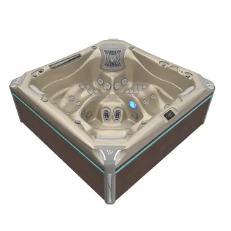 Wellis Everest Peak Life Deluxe Whirlpool, WELLIS Wannenfarbe / Aussenverkleidung: CHAMPAGNE / GRAPHITE BROWN