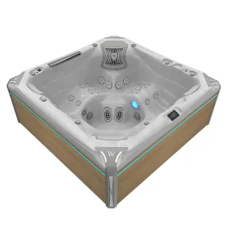 Wellis Everest Peak Life Deluxe Whirlpool, WELLIS Wannenfarbe / Aussenverkleidung: STERLING SILVER / LIGHT MAPLE