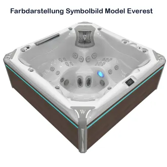 WELLIS ATLAS DELUXE PEAK LIFE, WELLIS Wannenfarbe / Aussenverkleidung: ICE WHITE / GRAPHITE BROWN