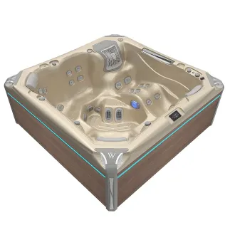 Wellis Kilimanjaro Peak Life Deluxe Whirlpool, WELLIS Wannenfarbe / Aussenverkleidung: CHAMPAGNE / GRAPHITE BROWN