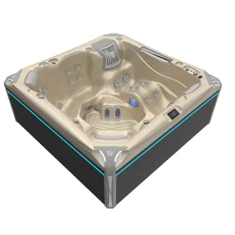 Wellis Kilimanjaro Peak Life Deluxe Whirlpool, WELLIS Wannenfarbe / Aussenverkleidung: CHAMPAGNE / GRAU