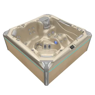 Wellis Kilimanjaro Peak Life Deluxe Whirlpool, WELLIS Wannenfarbe / Aussenverkleidung: CHAMPAGNE / LIGHT MAPLE