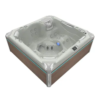 Wellis Kilimanjaro Peak Life Deluxe Whirlpool, WELLIS Wannenfarbe / Aussenverkleidung: SOFT SILK / GRAPHITE BROWN