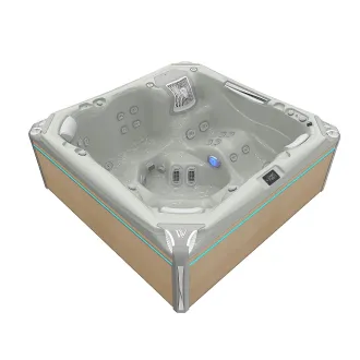 Wellis Kilimanjaro Peak Life Deluxe Whirlpool, WELLIS Wannenfarbe / Aussenverkleidung: SOFT SILK / LIGHT MAPLE