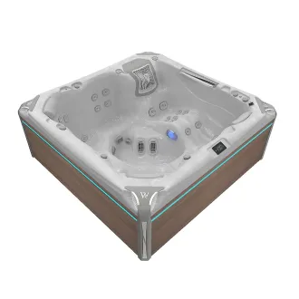 Wellis Kilimanjaro Peak Life Deluxe Whirlpool, WELLIS Wannenfarbe / Aussenverkleidung: STERLING SILVER / GRAPHITE BROWN