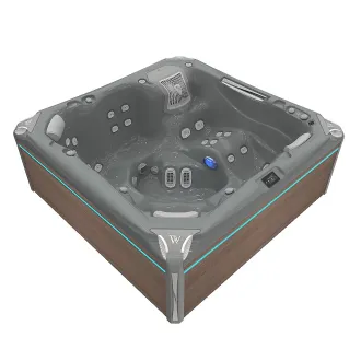 Wellis Kilimanjaro Peak Life Deluxe Whirlpool, WELLIS Wannenfarbe / Aussenverkleidung: THUNDER GREY / GRAPHITE BROWN