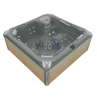 Wellis Kilimanjaro Peak Life Deluxe Whirlpool, WELLIS Wannenfarbe / Aussenverkleidung: THUNDER GREY / LIGHT MAPLE