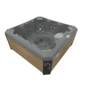 Wellis Lima Citylife Whirlpool, WELLIS Wannenfarbe / Aussenverkleidung: THUNDER GREY / LIGHT MAPLE
