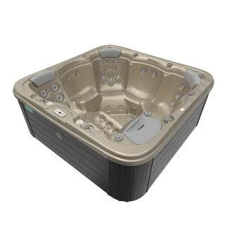 Wellis Lugano Citylife Whirlpool, WELLIS Wannenfarbe / Aussenverkleidung: CHAMPAGNE / GRAPHITE BROWN