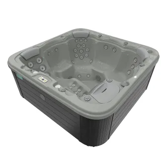 Wellis Lugano Citylife Whirlpool, WELLIS Wannenfarbe / Aussenverkleidung: SOFT SILK / GRAPHITE BROWN