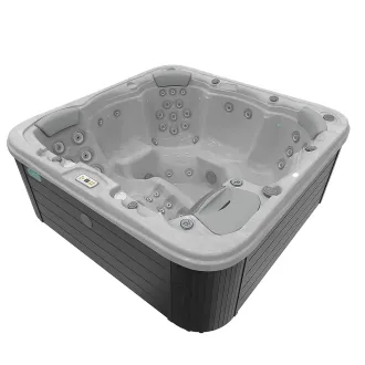 Wellis Lugano Citylife Whirlpool, WELLIS Wannenfarbe / Aussenverkleidung: STERLING SILVER / GRAPHITE BROWN