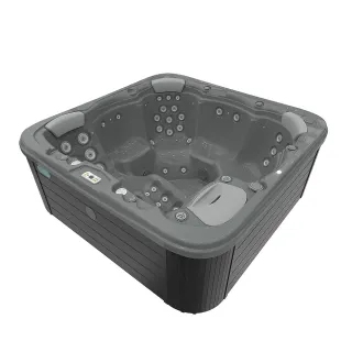 Wellis Lugano Citylife Whirlpool, WELLIS Wannenfarbe / Aussenverkleidung: THUNDER GREY / GRAPHITE BROWN