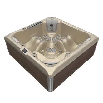 Wellis Makalu Peak Life Deluxe Whirlpool, WELLIS Wannenfarbe / Aussenverkleidung: CHAMPAGNE / GRAPHITE BROWN