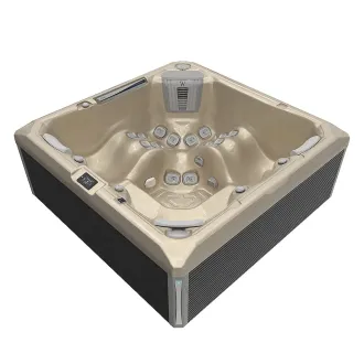 Wellis Makalu Peak Life Deluxe Whirlpool, WELLIS Wannenfarbe / Aussenverkleidung: CHAMPAGNE / GRAU