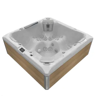 Wellis Makalu Peak Life Deluxe Whirlpool, WELLIS Wannenfarbe / Aussenverkleidung: STERLING SILVER / LIGHT MAPLE