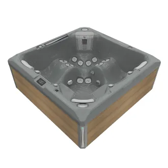 Wellis Makalu Peak Life Deluxe Whirlpool, WELLIS Wannenfarbe / Aussenverkleidung: THUNDER GREY / LIGHT MAPLE