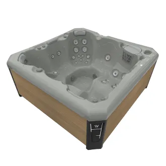 Wellis Malaga Citylife Whirlpool, WELLIS Wannenfarbe / Aussenverkleidung: SOFT SILK / LIGHT MAPLE