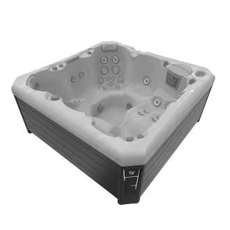 Wellis Malaga Citylife Whirlpool, WELLIS Wannenfarbe / Aussenverkleidung: STERLING SILVER / GRAU