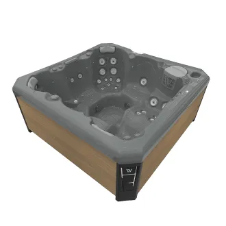 Wellis Malaga Citylife Whirlpool, WELLIS Wannenfarbe / Aussenverkleidung: THUNDER GREY / LIGHT MAPLE