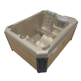 Wellis Manhattan Citylife Whirlpool, WELLIS Wannenfarbe / Aussenverkleidung: CHAMPAGNE / LIGHT MAPLE