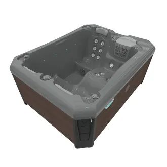 Wellis Manhattan Citylife Whirlpool, WELLIS Wannenfarbe / Aussenverkleidung: THUNDER GREY / GRAPHITE BROWN