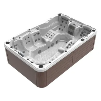 Wellis Olympus Peak Life Whirlpool, WELLIS Wannenfarbe / Aussenverkleidung: STERLING SILVER / GRAPHITE BROWN