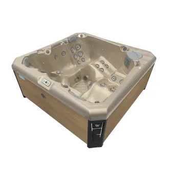 Wellis Palermo Citylife Whirlpool, WELLIS Wannenfarbe / Aussenverkleidung: CHAMPAGNE / LIGHT MAPLE