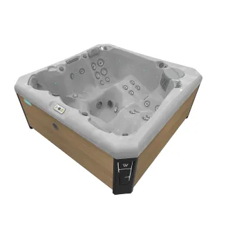 Wellis Palermo Citylife Whirlpool, WELLIS Wannenfarbe / Aussenverkleidung: STERLING SILVER / LIGHT MAPLE