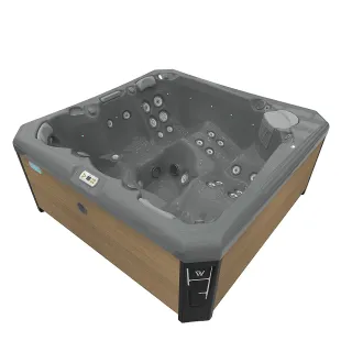 Wellis Palermo Citylife Whirlpool, WELLIS Wannenfarbe / Aussenverkleidung: THUNDER GREY / LIGHT MAPLE