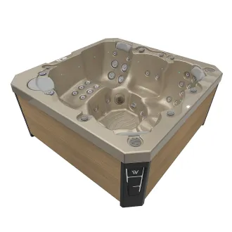 Wellis Prague Citylife 230V Whirlpool, WELLIS Wannenfarbe / Aussenverkleidung: CHAMPAGNE / LIGHT MAPLE