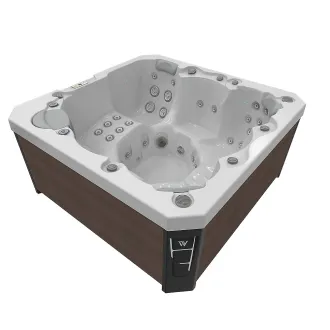 Wellis Prague Citylife 230V Whirlpool, WELLIS Wannenfarbe / Aussenverkleidung: ICE WHITE / GRAPHITE BROWN