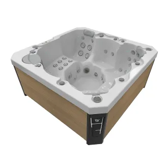 Wellis Prague Citylife 230V Whirlpool, WELLIS Wannenfarbe / Aussenverkleidung: ICE WHITE / LIGHT MAPLE