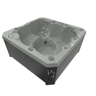 Wellis Prague Citylife 230V Whirlpool, WELLIS Wannenfarbe / Aussenverkleidung: SOFT SILK / GRAU
