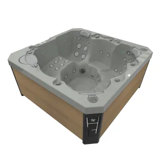 Wellis Prague Citylife 230V Whirlpool, WELLIS Wannenfarbe / Aussenverkleidung: SOFT SILK / LIGHT MAPLE