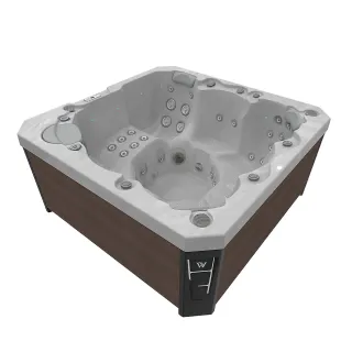 Wellis Prague Citylife 230V Whirlpool, WELLIS Wannenfarbe / Aussenverkleidung: STERLING SILVER / GRAPHITE BROWN