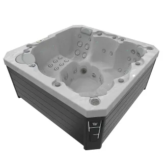 Wellis Prague Citylife 230V Whirlpool, WELLIS Wannenfarbe / Aussenverkleidung: STERLING SILVER / GRAU
