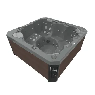 Wellis Prague Citylife 230V Whirlpool, WELLIS Wannenfarbe / Aussenverkleidung: THUNDER GREY / GRAPHITE BROWN