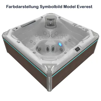 WELLIS ATLAS DELUXE PEAK LIFE, WELLIS Wannenfarbe / Aussenverkleidung: STERLING SILVER / GRAPHITE BROWN