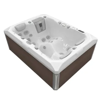 Wellis Teide Peak Life Deluxe Whirlpool, WELLIS Wannenfarbe / Aussenverkleidung: ICE WHITE / GRAPHITE BROWN