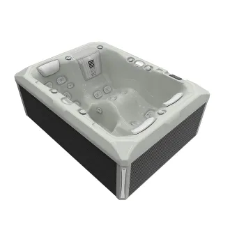 Wellis Teide Peak Life Deluxe Whirlpool, WELLIS Wannenfarbe / Aussenverkleidung: SOFT SILK / GRAU