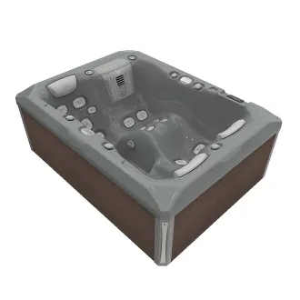 Wellis Teide Peak Life Deluxe Whirlpool, WELLIS Wannenfarbe / Aussenverkleidung: THUNDER GREY / GRAPHITE BROWN