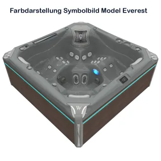 WELLIS ATLAS DELUXE PEAK LIFE, WELLIS Wannenfarbe / Aussenverkleidung: THUNDER GREY / GRAPHITE BROWN