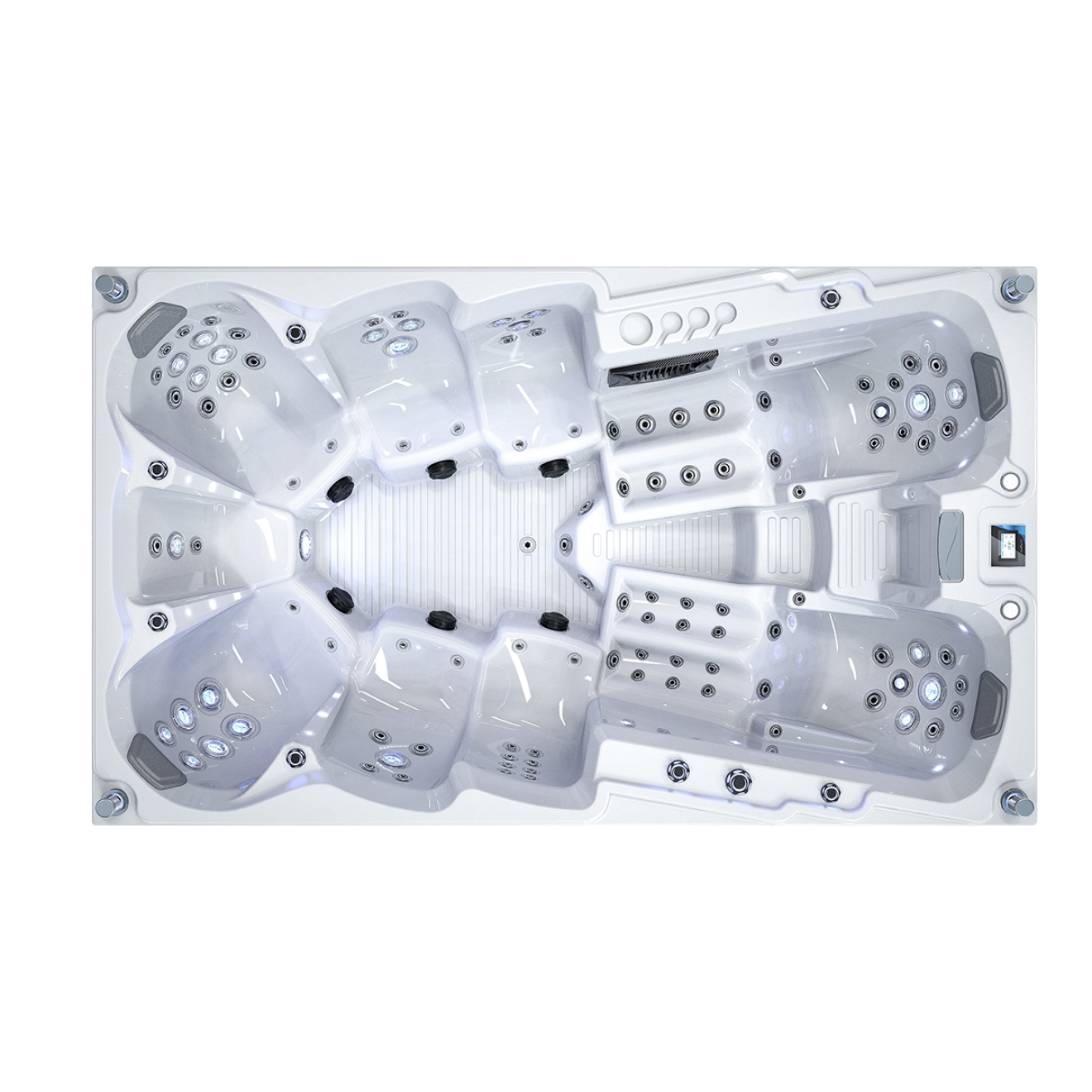 Grosser Familien Whirlpool 2 Liegen - 7 Sitze - Balboa
