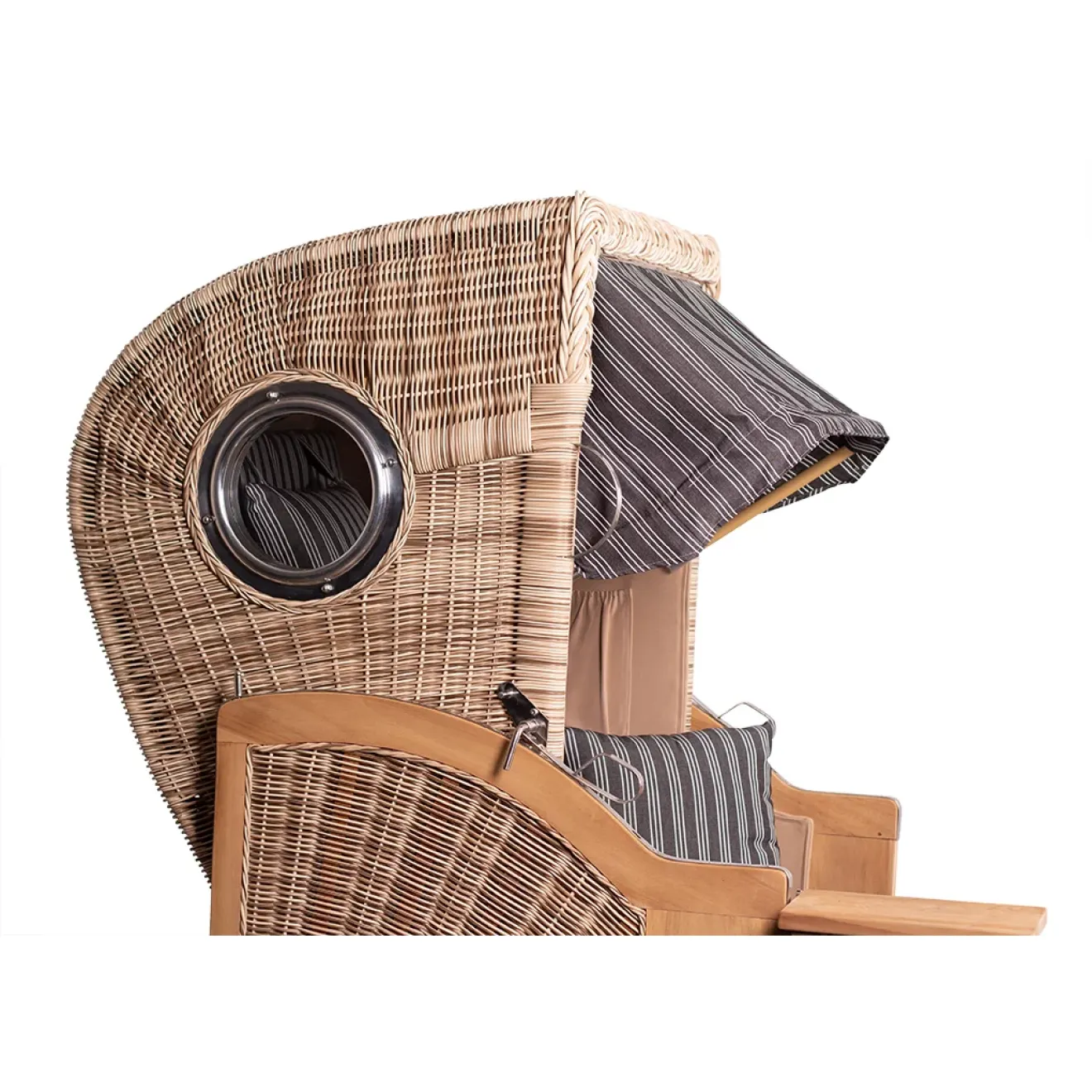 Strandkorb Single 80cm - TEAKHOLZ besser wie Mahagoni