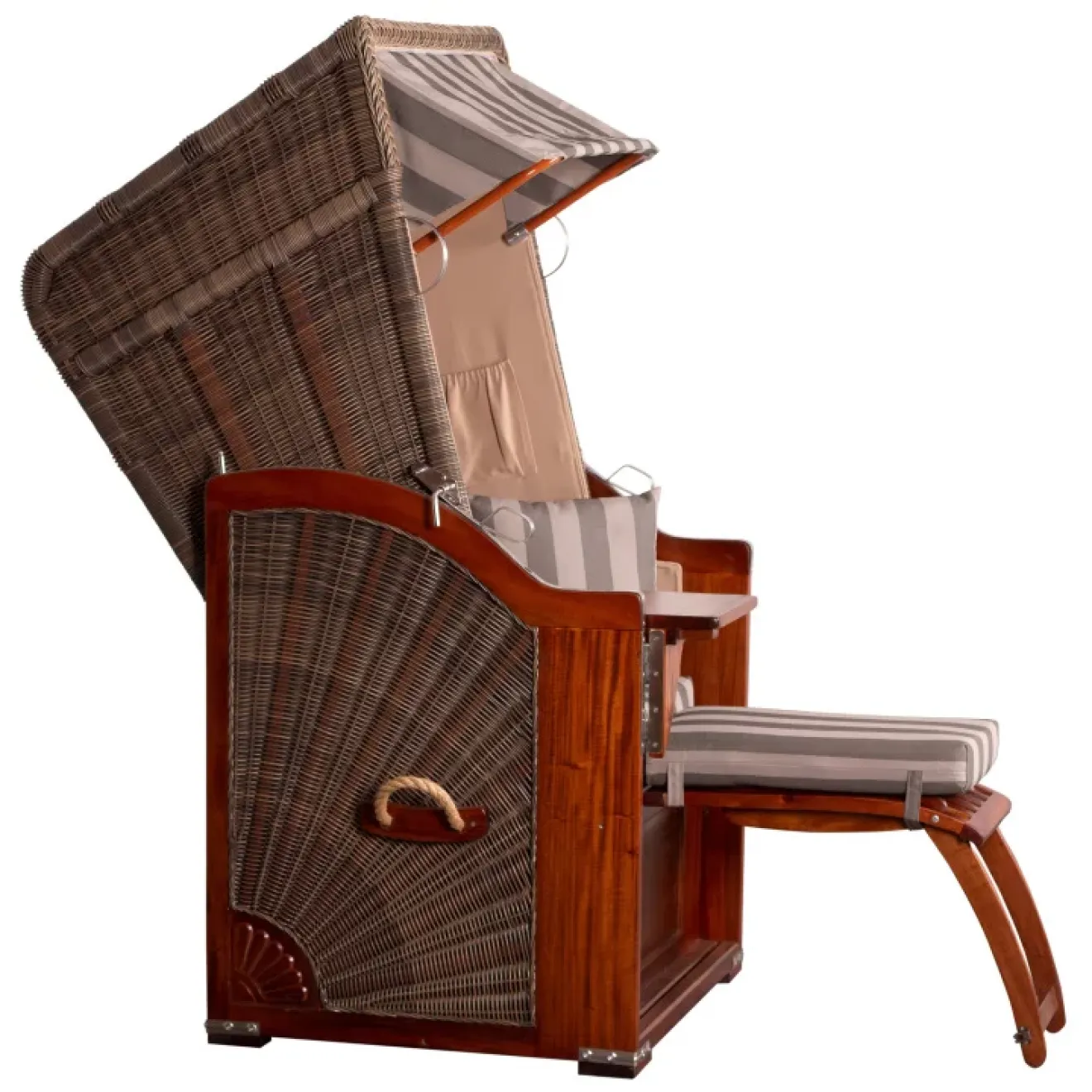 Strandkorb Single 80cm - MAHAGONI HOLZ