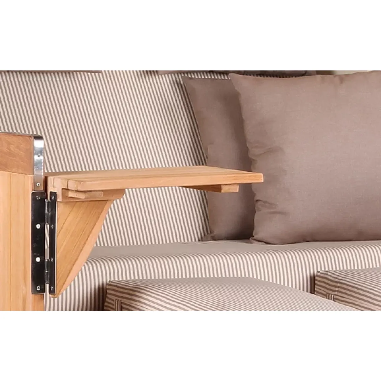 TEAK STRANDKORB PREMIUM - MASSIVE QUALITAET - HOCHWERTIGES TEAK HOLZ