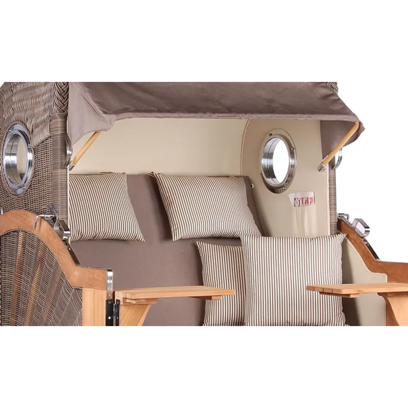TEAK STRANDKORB PREMIUM - MASSIVE QUALITAET - HOCHWERTIGES TEAK HOLZ