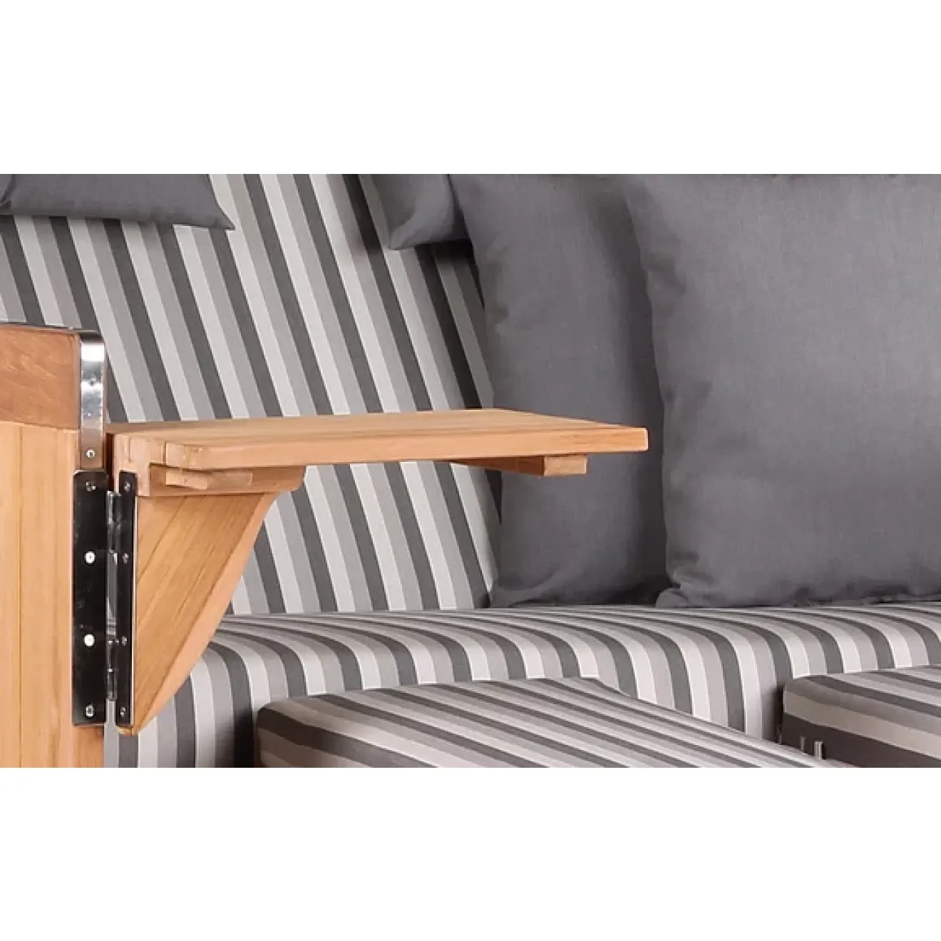 TEAK STRANDKORB PREMIUM - MASSIVE QUALITAET - HOCHWERTIGES TEAK HOLZ