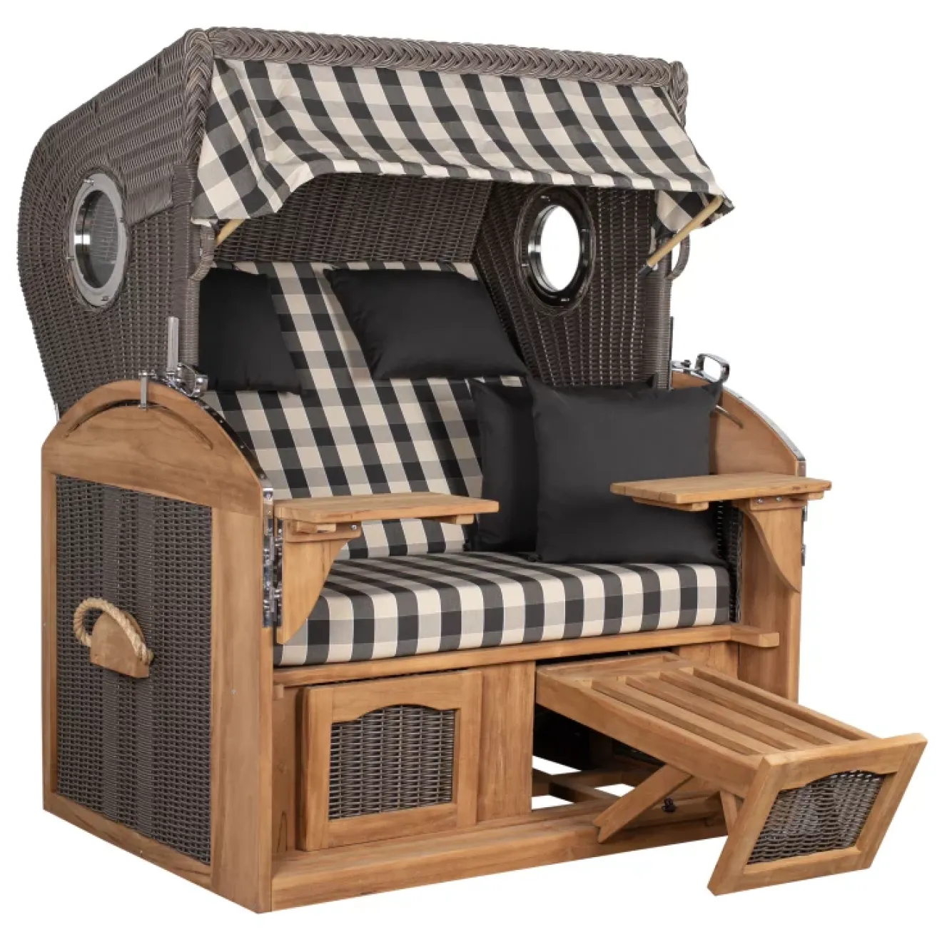 Strandkorb Sylt Teak 2.5 XXL - Premiumqualität