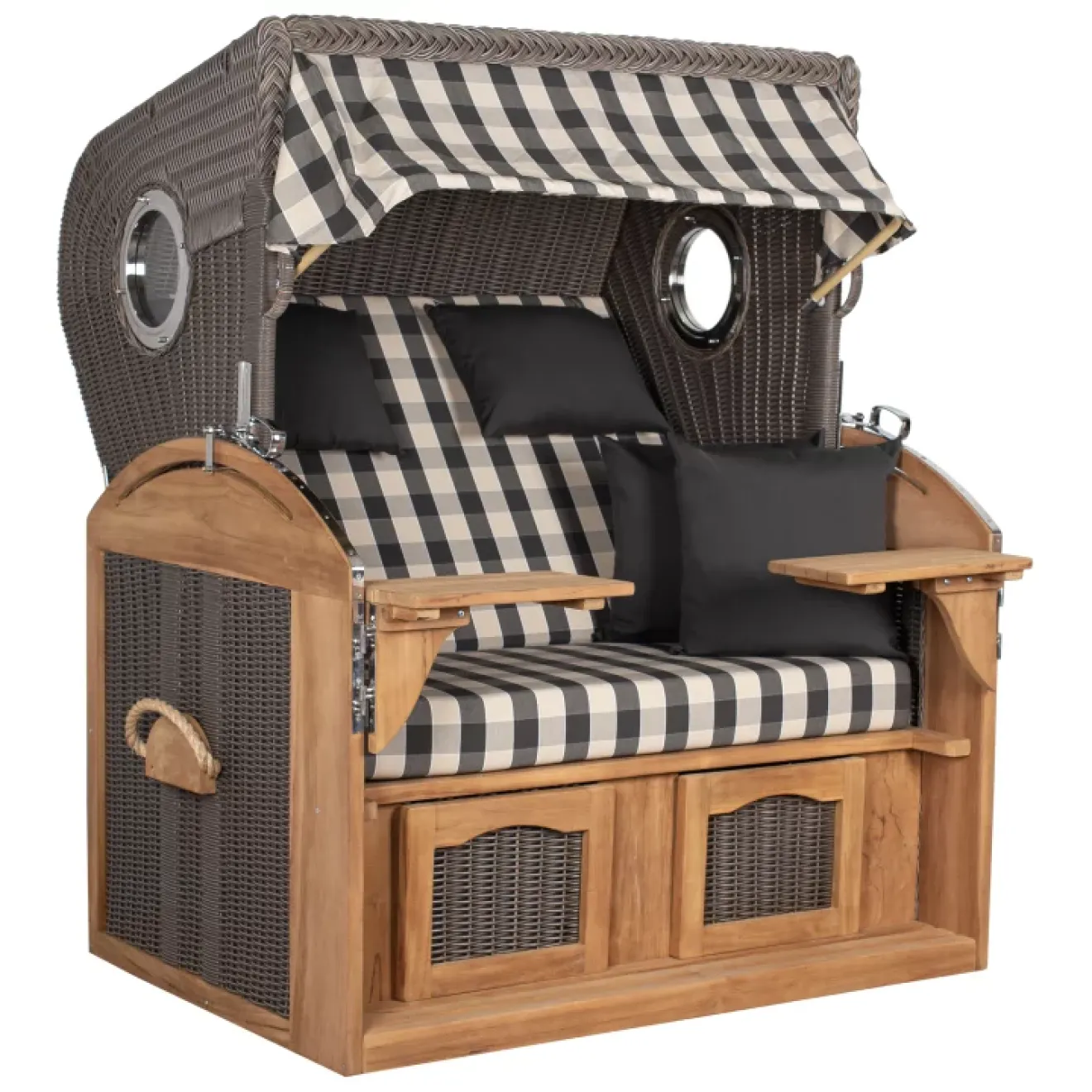 Strandkorb Sylt Teak 2.5 XXL - Premiumqualität